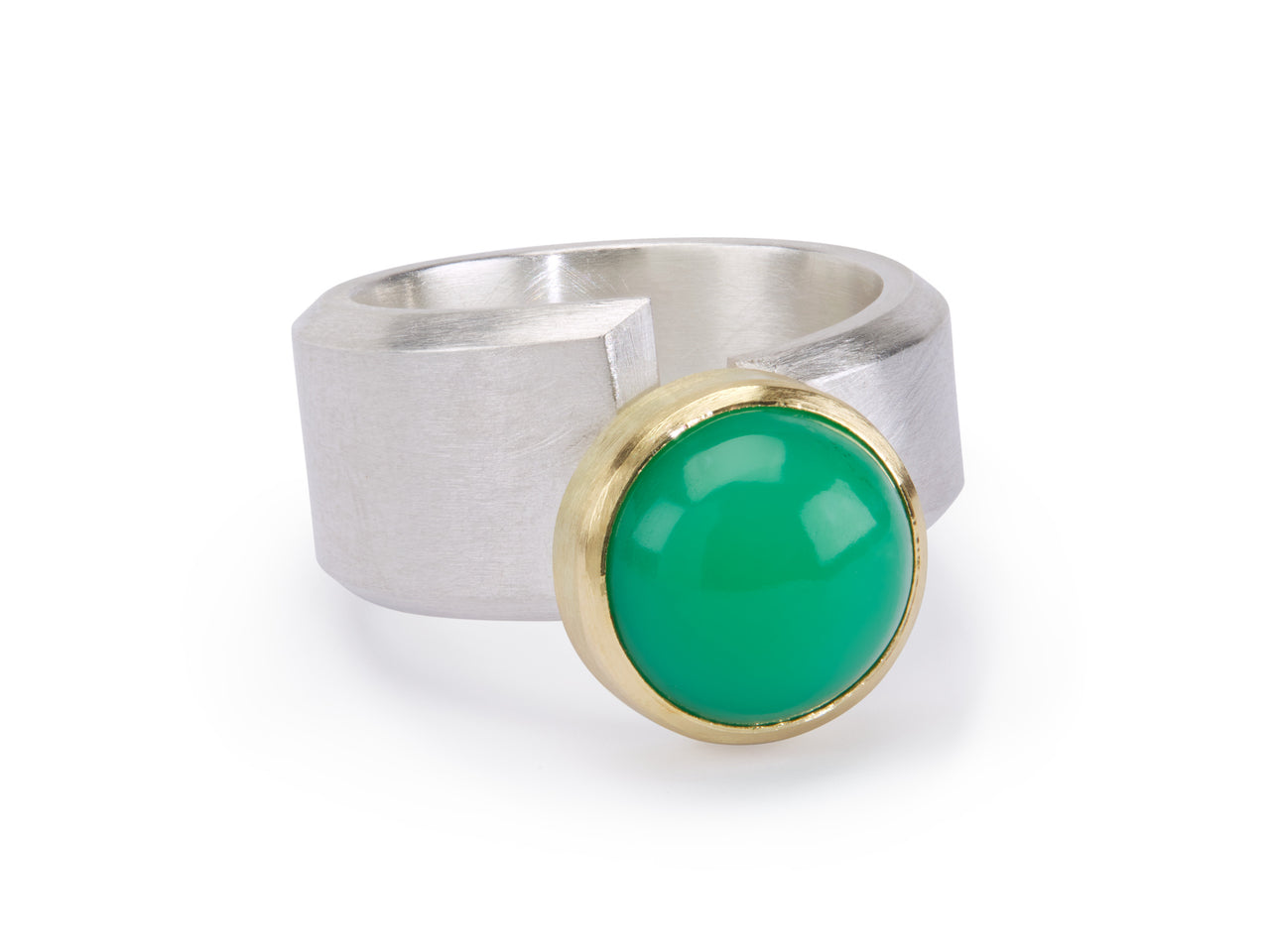 SPIRAL Chrysoprase Ring