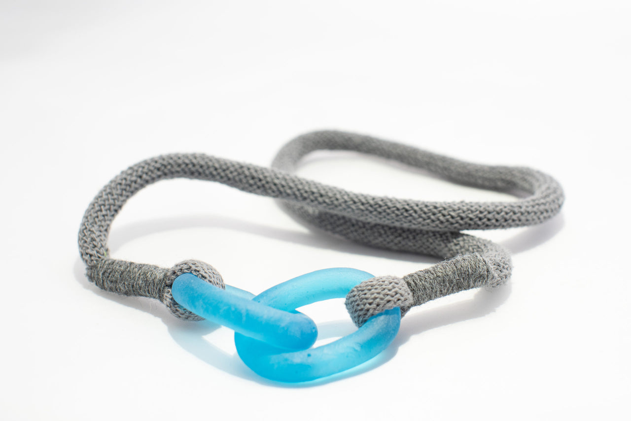 Elusive Blue Double Chain Mooring Necklace