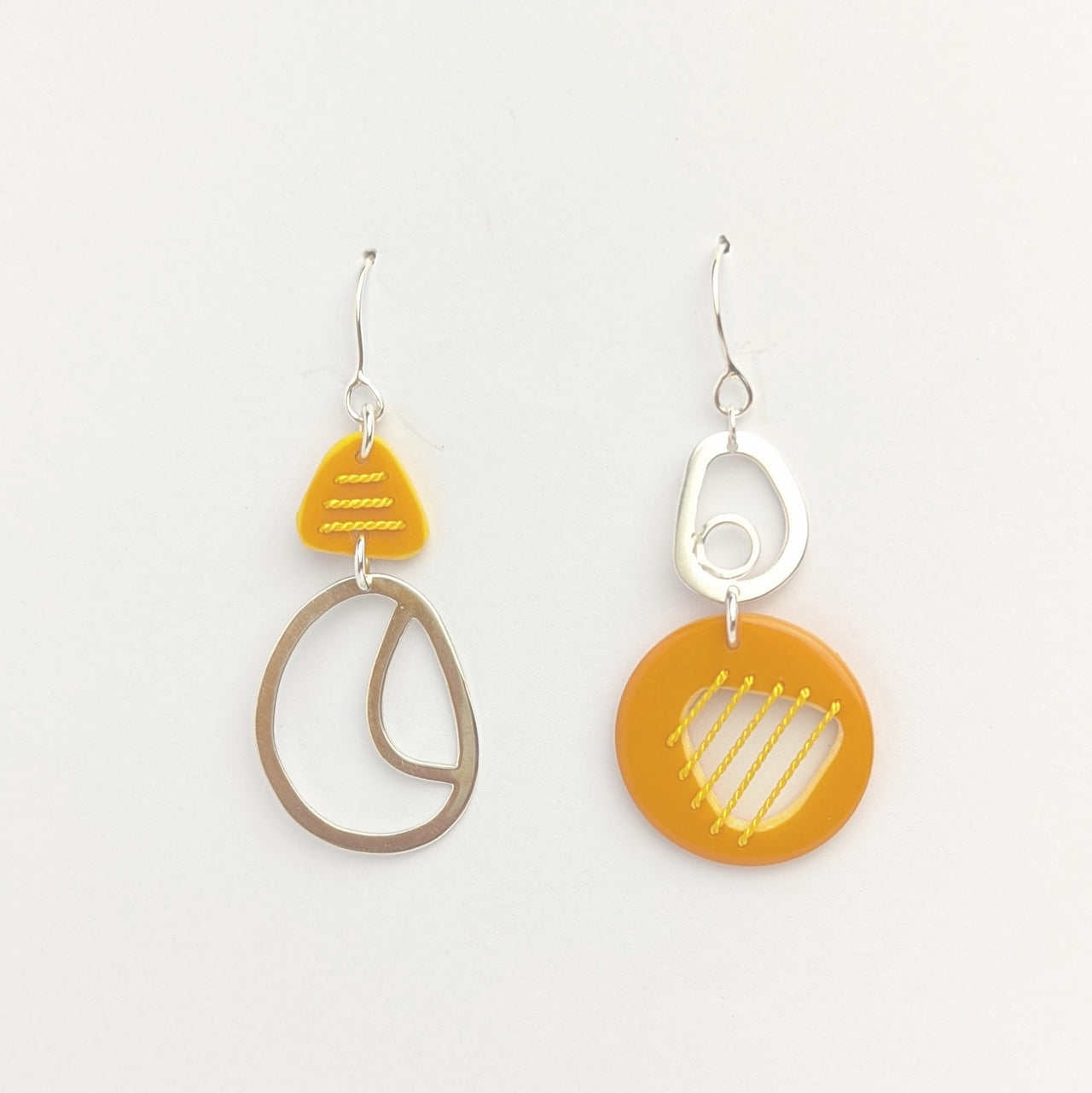 Tiddley Wink Pebble Drop Earrings Yellow