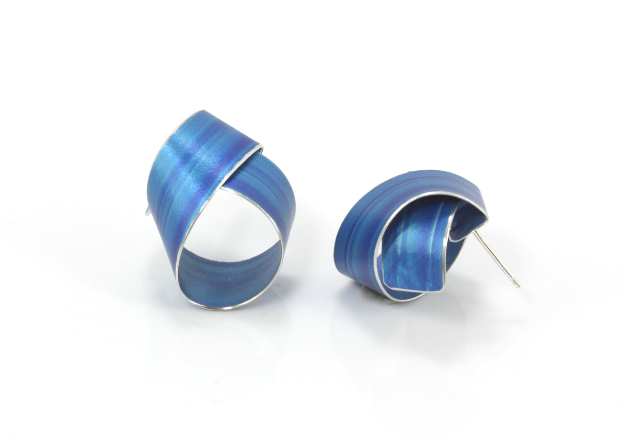 Royal Blue Coil Earrings