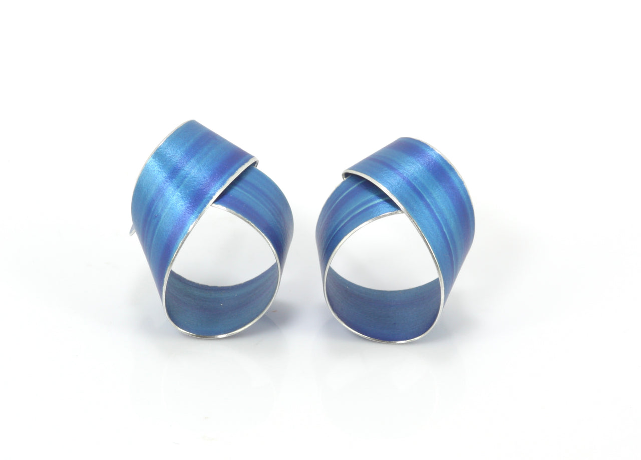 Royal Blue Coil Earrings