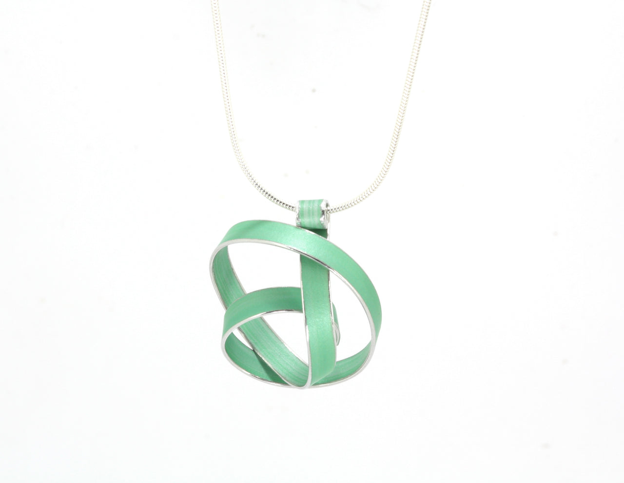 Green Spiral Coil Necklace