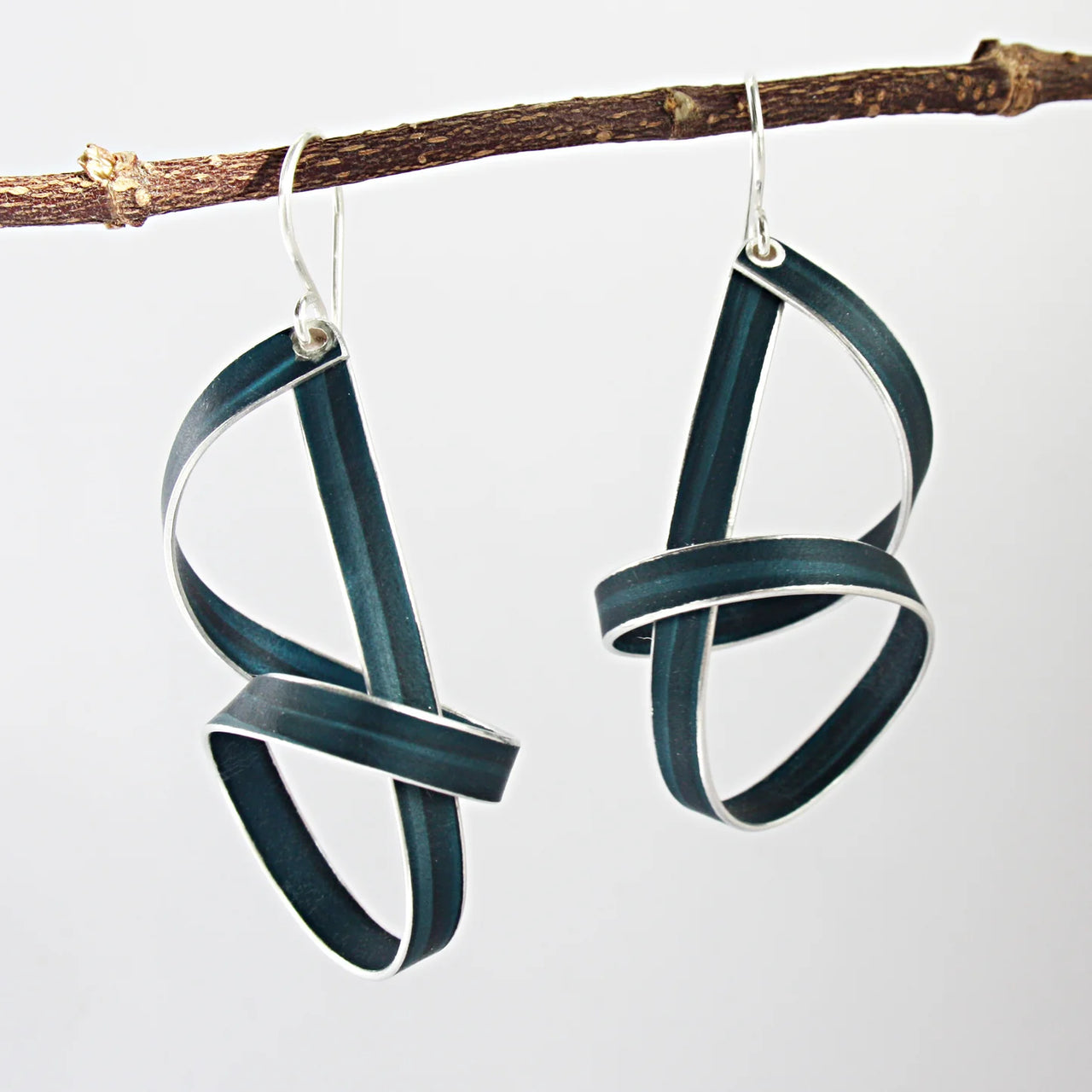 Petrol Loop Drop Earrings