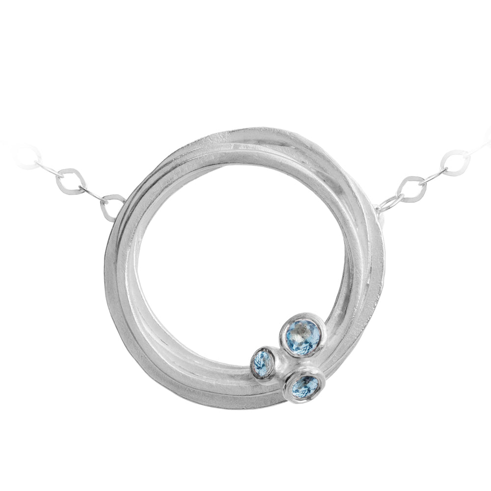 Silver & Aquamarine Necklace