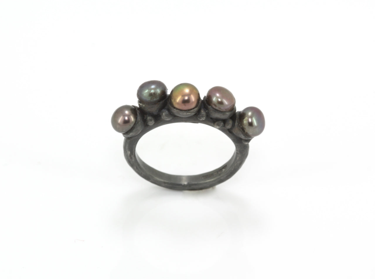 Mordicum Oxidised Pearl Ring