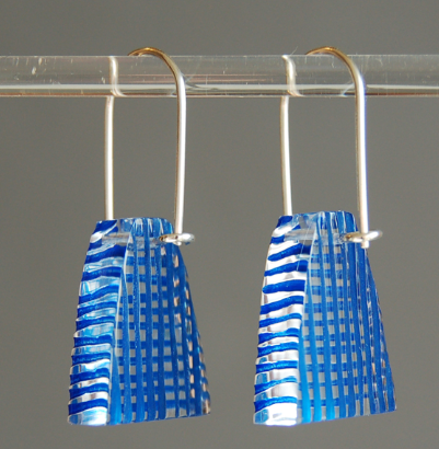 Blue Weave Earrings