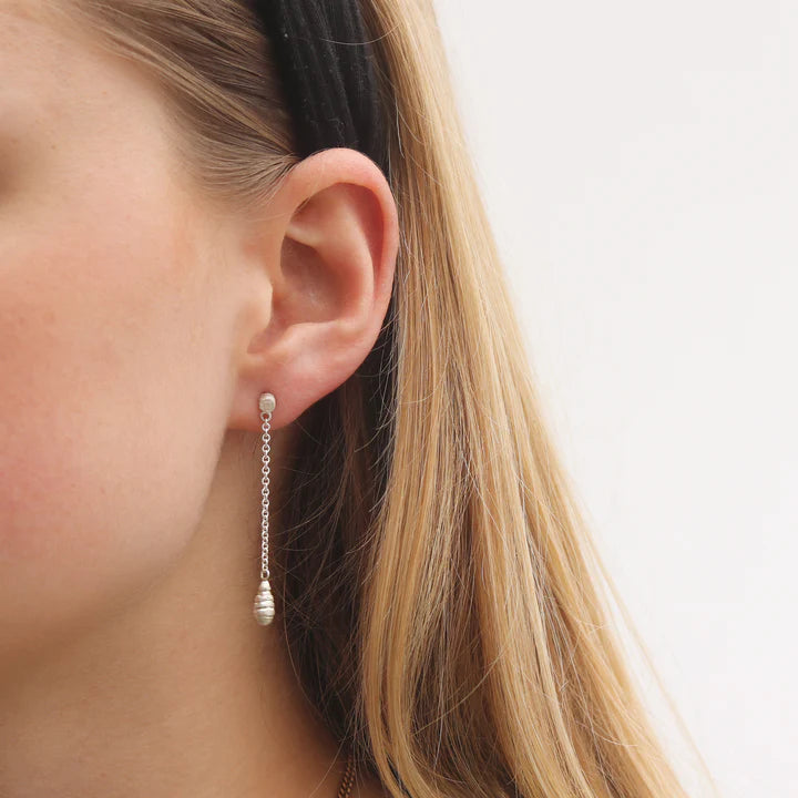 Strata Etched Drop Earrings