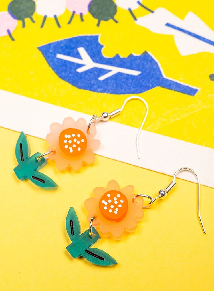 Springtime flower earrings