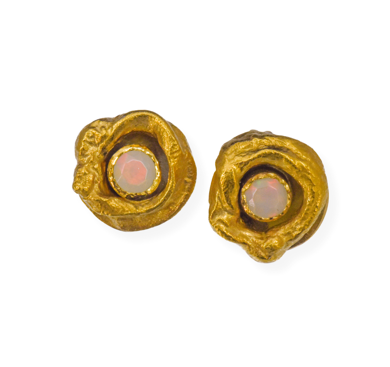 Aura Droplet Studs with Opal