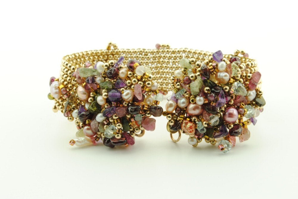 Gold & Gemstone Bead Bracelet