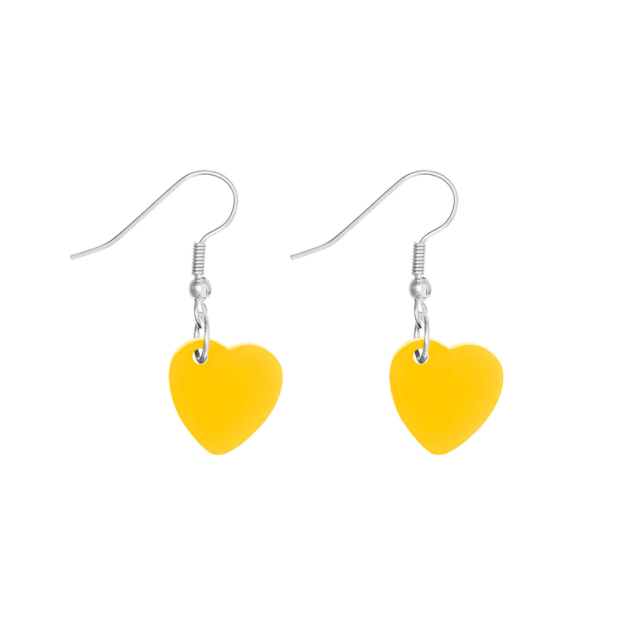 Yellow Hearts Earrings