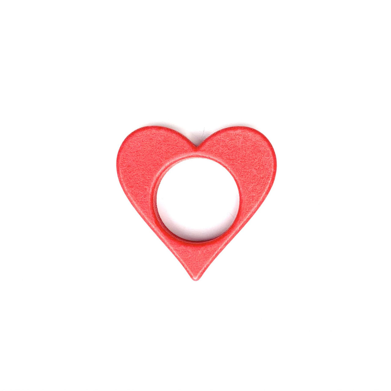 Red Heart Slice Ring