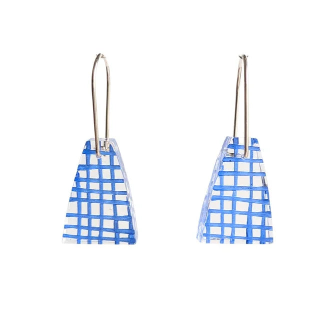 Blue Weave Earrings
