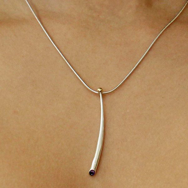 Long Curved Wiggly Pendant