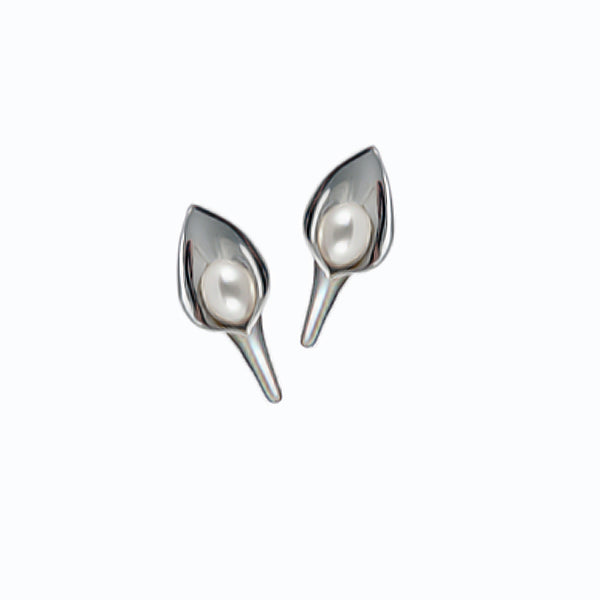 Lily Studs - White Pearl