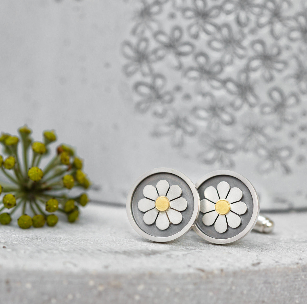 Sterling Silver and 18ct Gold Cufflinks