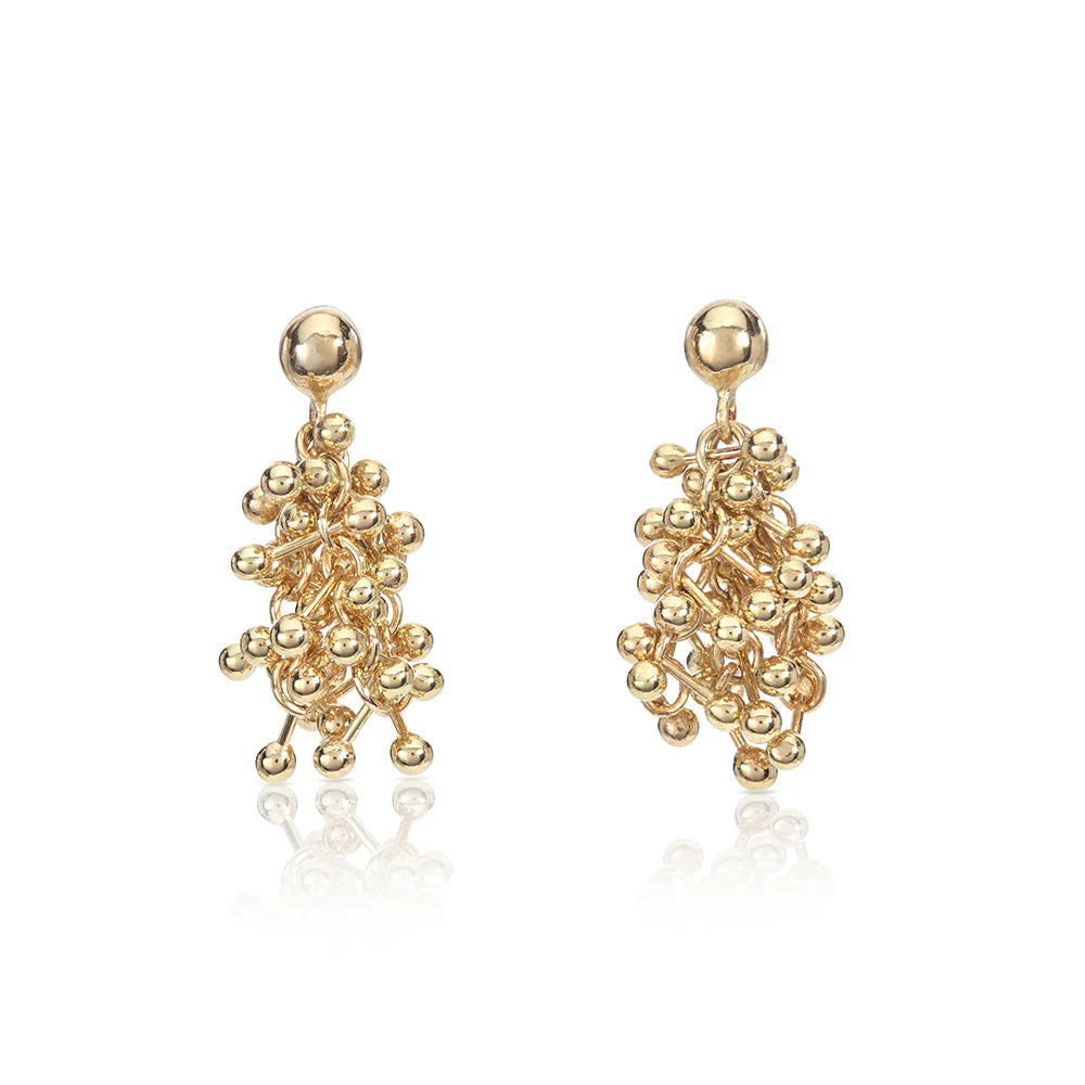 9ct Gold Cluster Earrings