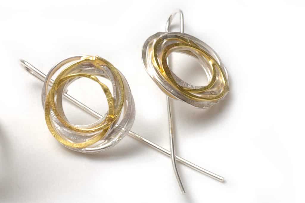 Gold & Silver Wrap Earrings