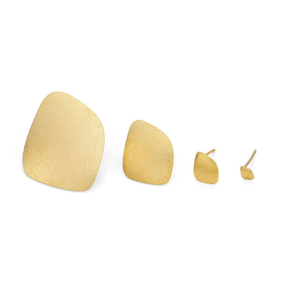 Tiny Freeform Wing Studs Gold Plated