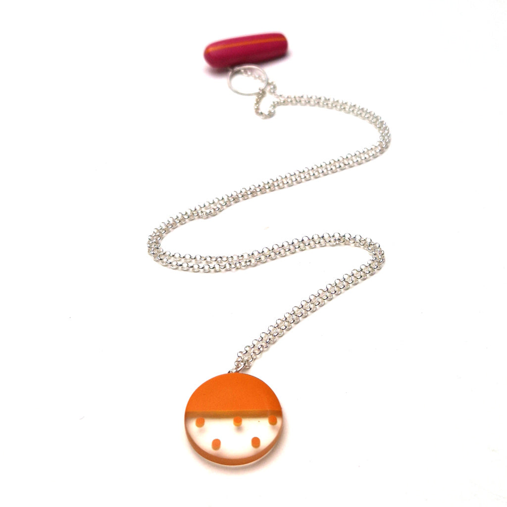 Orange Dotty Pendant