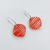 Acrylic Orange Petal Hoop Earrings