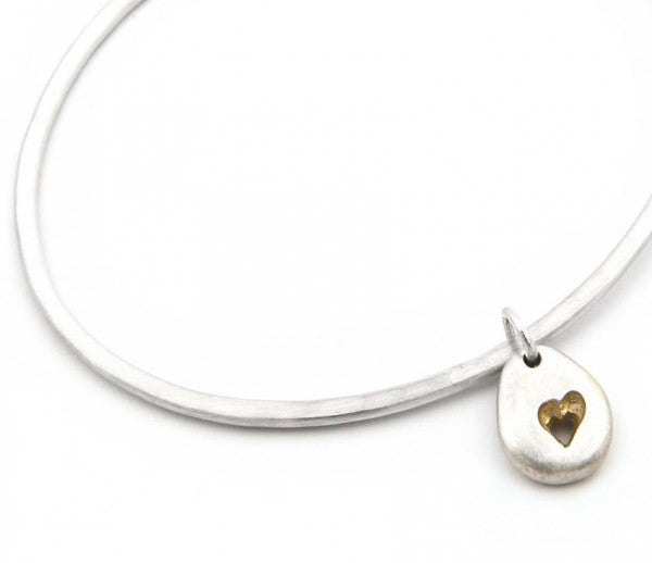 Heart Pebble Bangle