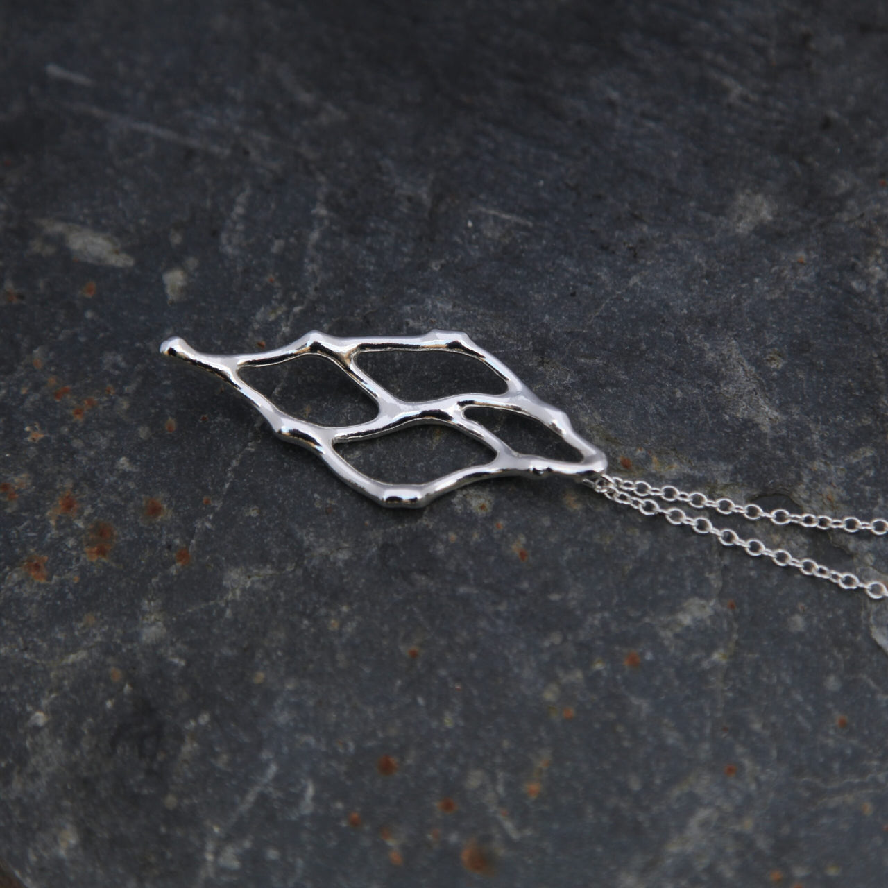 Sterling Silver Quadruple Fragment Necklace