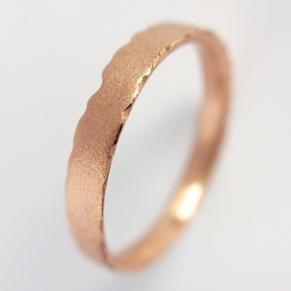 Rose Gold Ring With Nibbled Edges