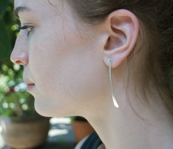 Silver Spangle Drop Earrings