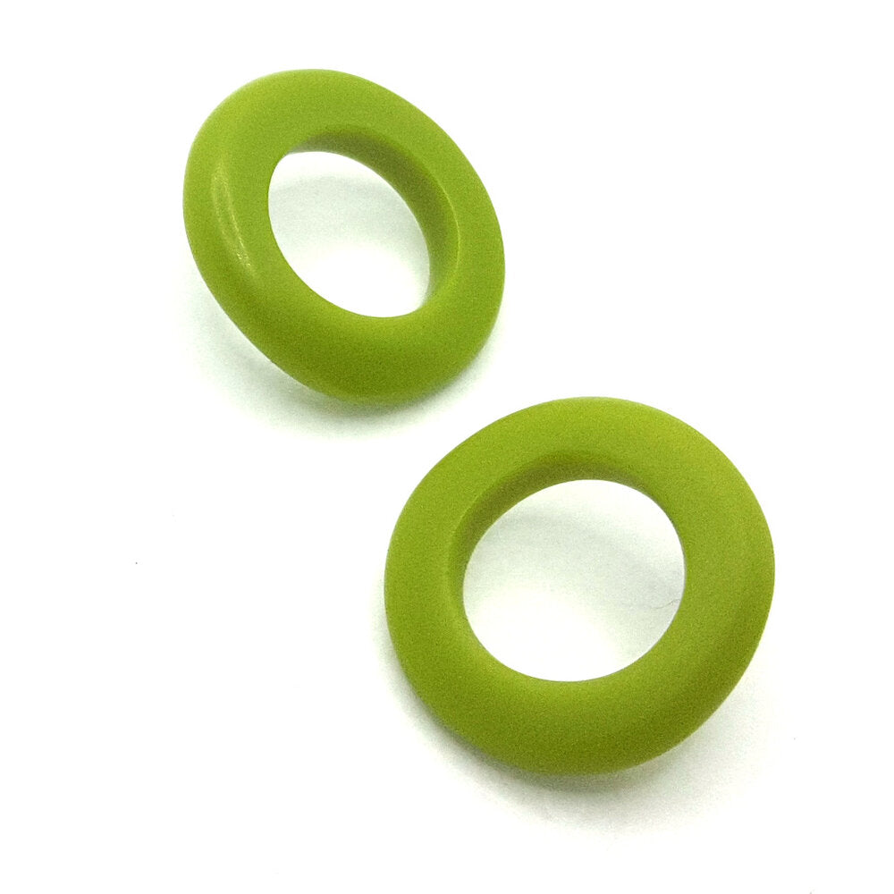 Resin Wobble Earring Hoops- Green