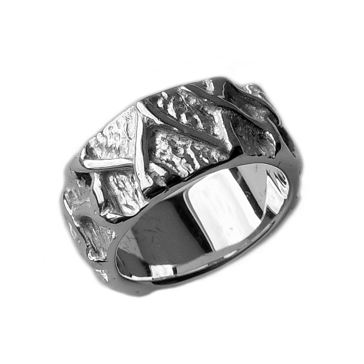 Textured Silver Vine Ring
